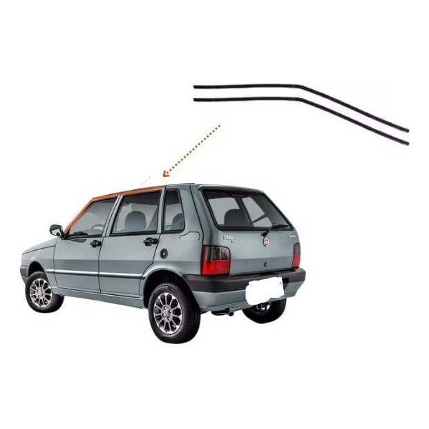 Par Borracha Pingadeira Superior Fiat Uno Premio 4 Portas