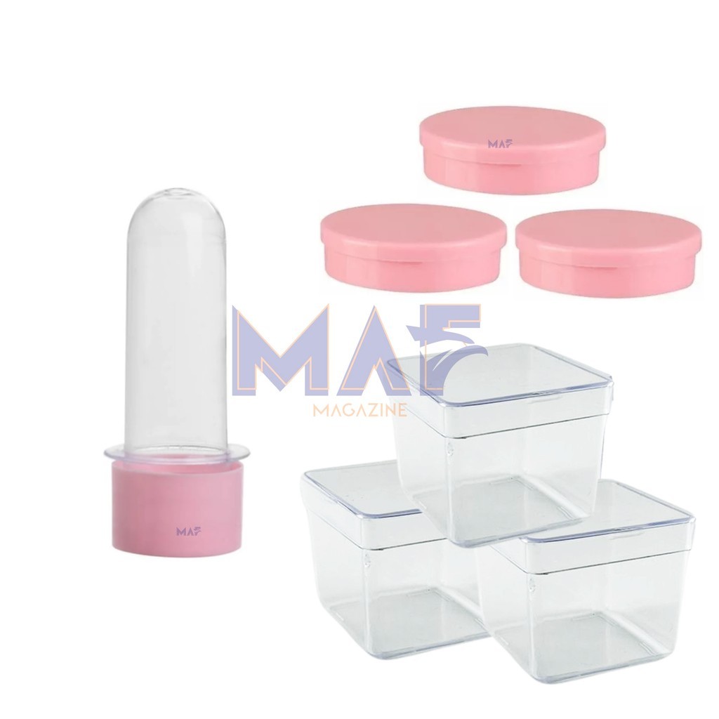 Kit 60 itens 20 Tubetes 8cm + 20 Latinhas 5x1 + 20 Caixinhas 5x5 Festa Simples Lembrancinhas