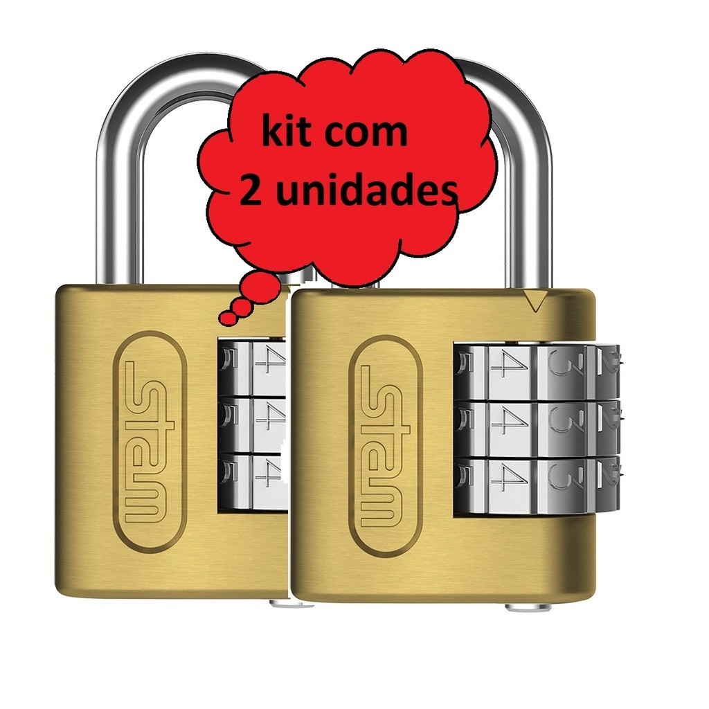 KIT 2 CADEADO SEGREDO STAM 25mm Melhor Preço em Oferta na Shopee