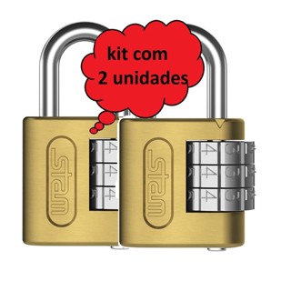 KIT 2 CADEADO SEGREDO STAM 25mm Melhor Preço em Oferta na Shopee