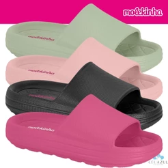 Chinelo Slide Infantil Feminina Molekinha Solado Anatômico Conforto Estilo Fofo