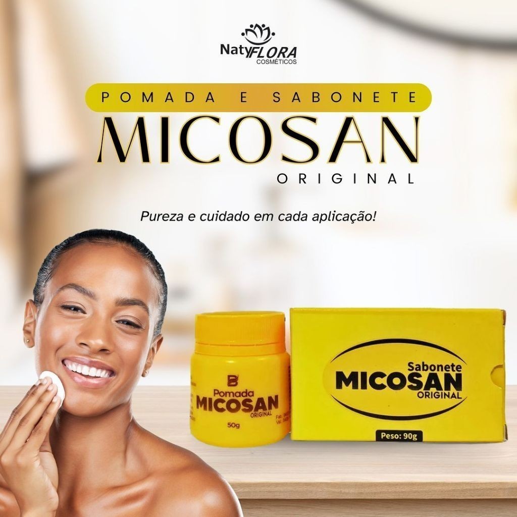 Pomada Clareadora Micosan + Sabonete em Barra kit 2 peças