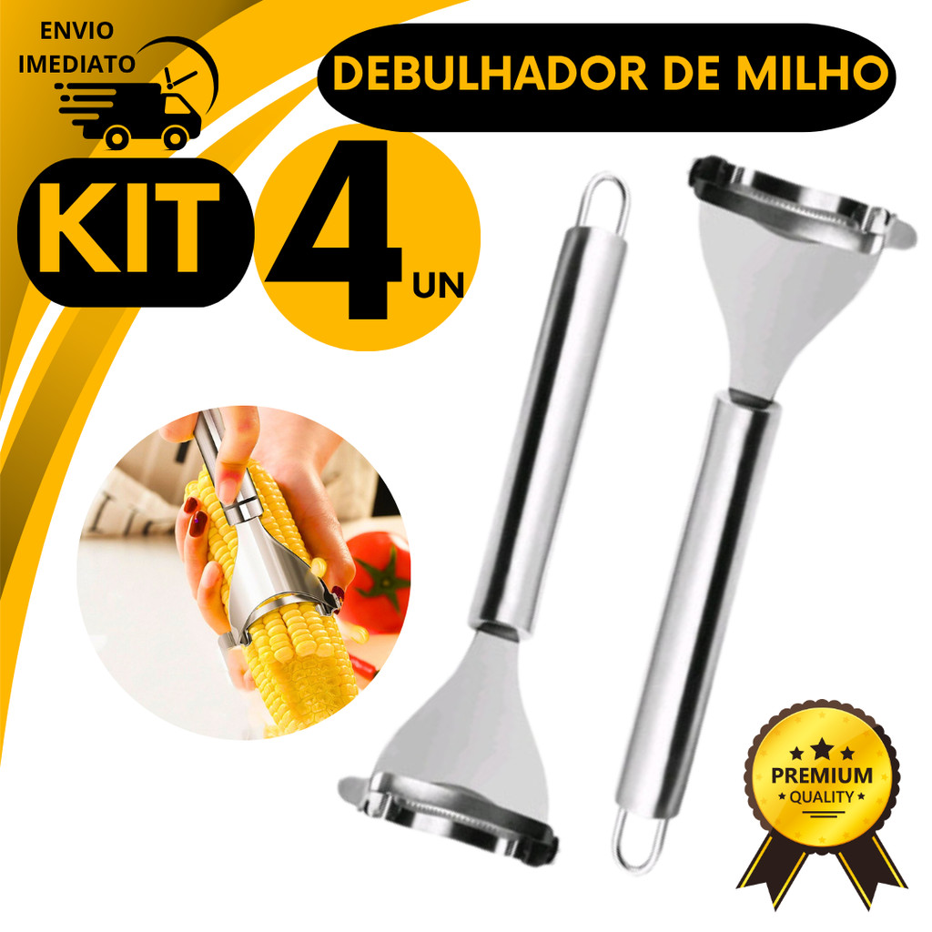 4 Descascador Debulhador De Milho Aço Inoxidável Debulhador Raspador Cortador Milho