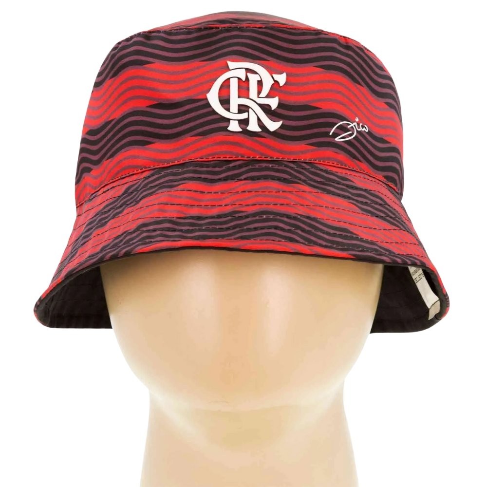 Chapéu Supercap Bucket Hat Flamengo Zico Dupla Face Vermelho