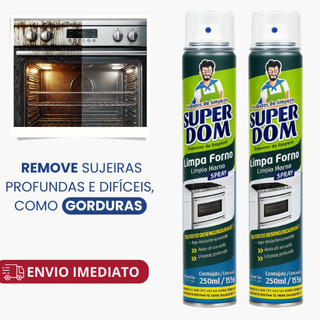 Kit 2 Limpa Forno Spray Dom Line 250ml Super Desengordurante de Forno
