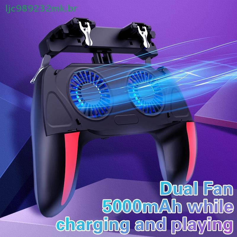[MYBR] H10 Gaming Handheld Grip Game Controller Joystick Gamepad Para Pubg Trigger Ventilador De Resfriamento Cooler Pho