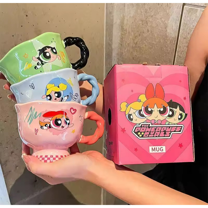 Caneca de cerâmica das meninas Superpoderosas, caneca de cerâmica para meninas REF: 080