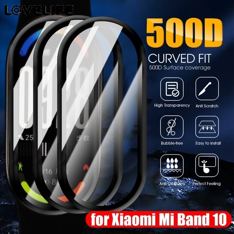 Protetor De Tela Cobertura Total Para Xiaomi Mi Band 10 , Filme PMMA Antiarranhões 9H Com Tecnologia De Adsorção Estátic