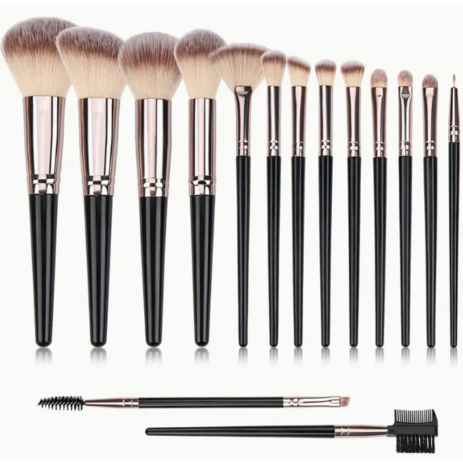 Kit 3/10/15/18/20 Pincéis de Maquiagem Premium para Olhos e Rosto – Toque Suave e Aplicação Precisa em Oferta na Shopee