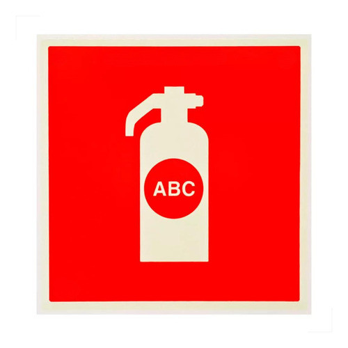Placa Seta De Sinalização Extintor Pqs Abc Fotoluminescente