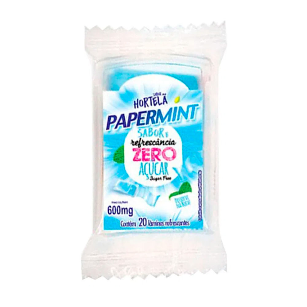 Lâmina Comestível Papermint Hortelã Refrescancia e Zero Açúcar com 20 Lâminas - Food & Beverages