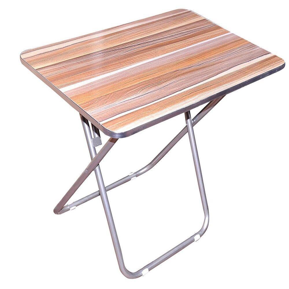 MESA DOBRAVEL ALUMINIO MADEIRA CAMPING FESTA 70X50CM SUPORTE NOTEBOOK HOME OFFICE MULTIUSO ESTUDO JANTAR