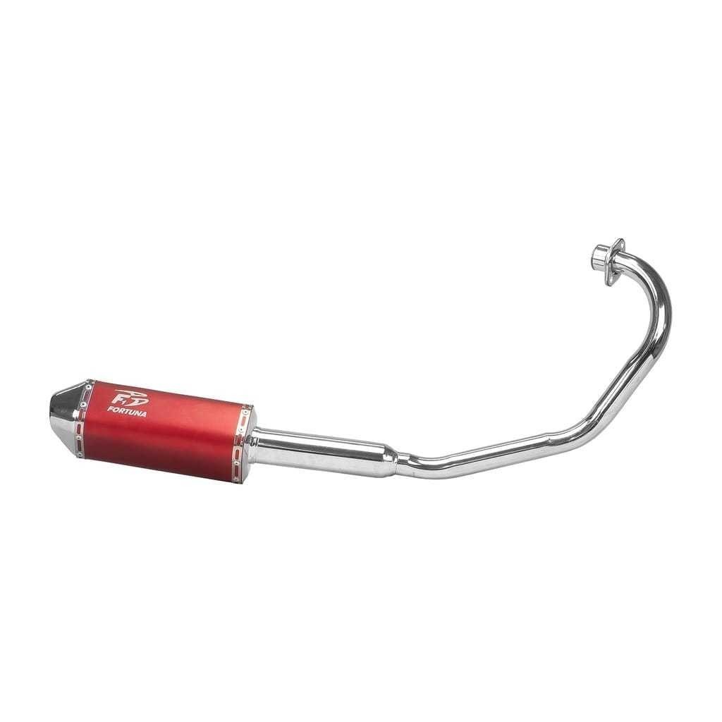 Escapamento Titan 150 2004 Á 2008 Mini Tri Fortuna Vermelho