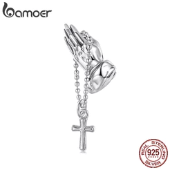Bamoer 925 Prata Esterlina Charme Fé Pingente DIY Para Pulseira Presentes Mulheres