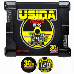 Fonte Conversora Usina 30A 12V/24V Charger DC-DC Alta Eficiência Som Automotivo