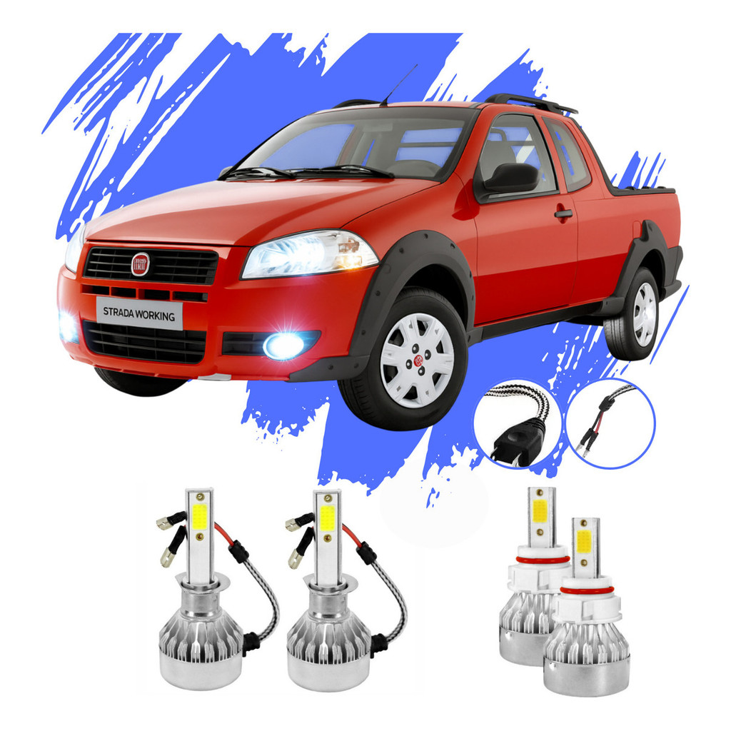 Lâmpada Led Strada 2010 A 2018 Kit H1 H4 V10 - Efeito Xênon em Oferta na Shopee