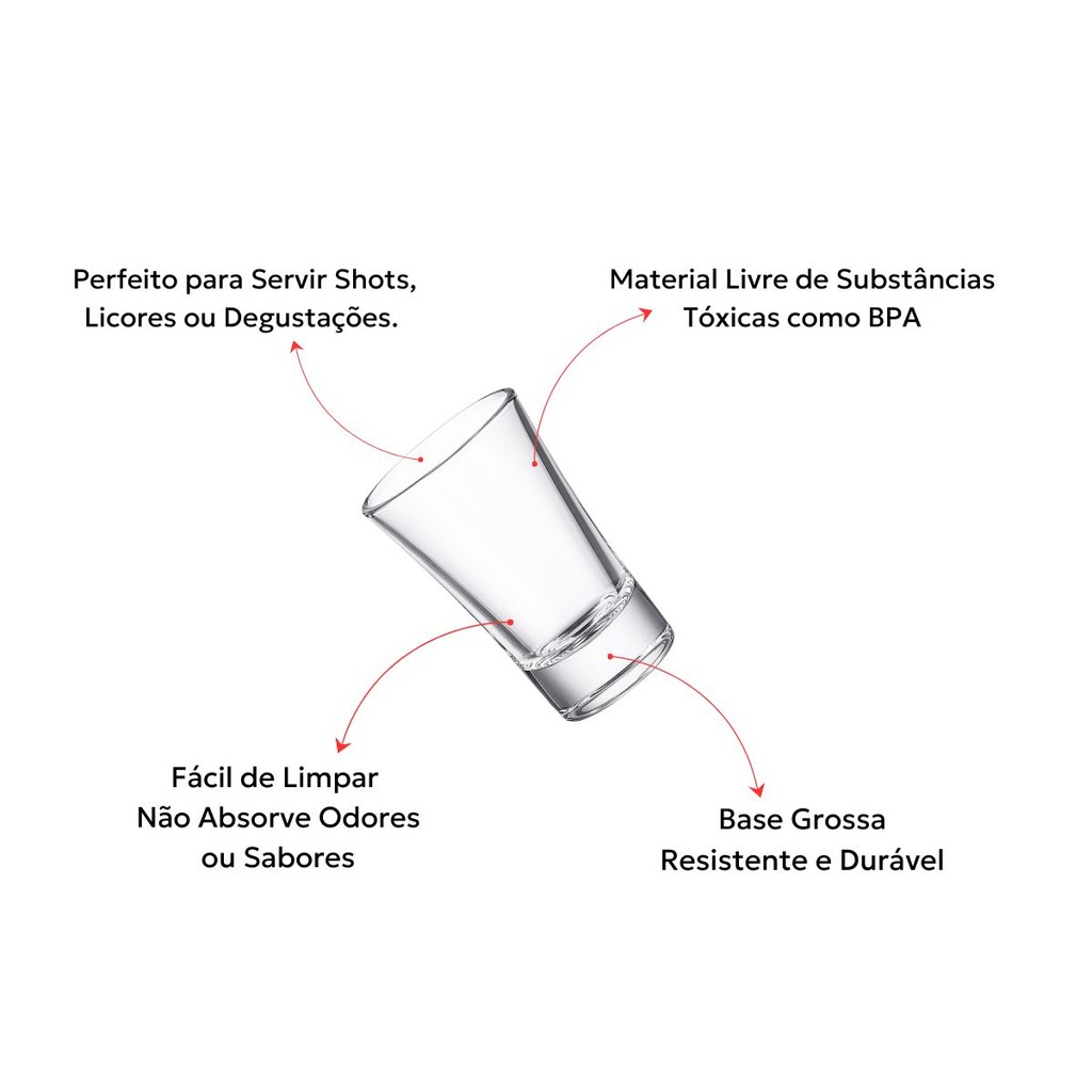 Mini Copo Base Grossa e Resistente 15ml Doses Shots Degustações Licor Cachaça — imagem 2 de 2