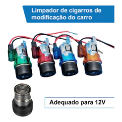 Acendedor de Carro Automotivo Isqueiro Carregador Led Celular
