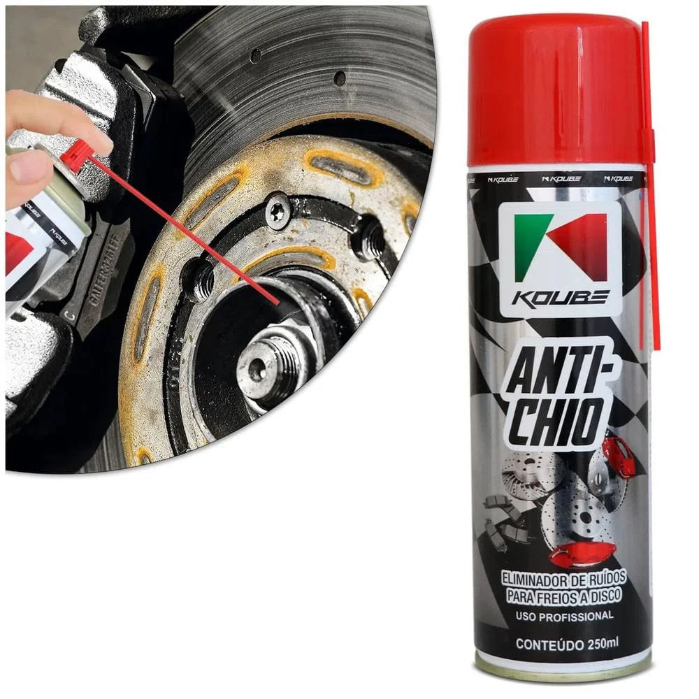 Eliminador de Ruídos em Frenagens Anti-Chio Koube Spray 250ml Azul em Oferta na Shopee
