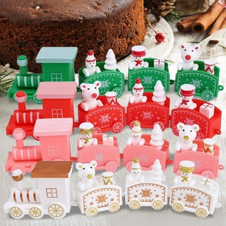 Enfeites De Trem De Natal-Brinquedo Plástico Navidad-Presente De Ano Novo Infantil-Decoração De Mesa De Feliz Enfeite