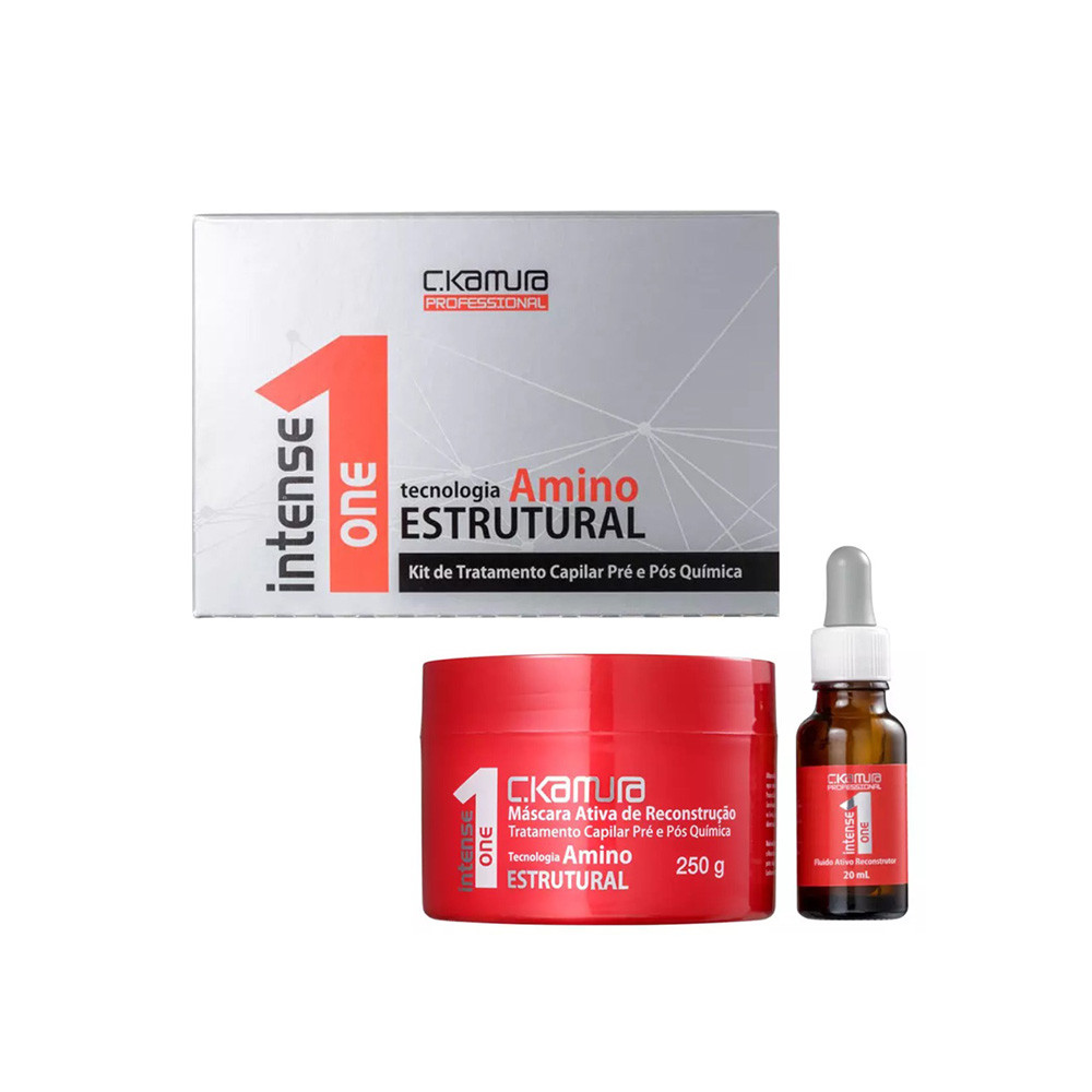 Kit Capilar Pré e Pós Quimica C.Kamura Intense One 270g em Oferta na Shopee