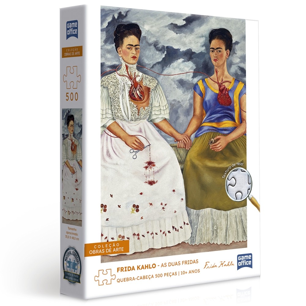 QUEBRA CABEÇA FRIDA KAHLO AS DUAS FRIDAS 500 PEÇAS TOYSTER PUZZLE OBRA DE ARTE PINTOR CORAÇÃO MULHER em Oferta na Shopee