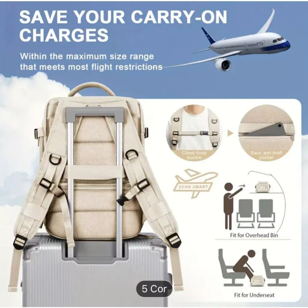 Mochila Executiva para Laptop - Impermeável e À Prova d'Água Para Escola, Viagem Ideal para Notebook