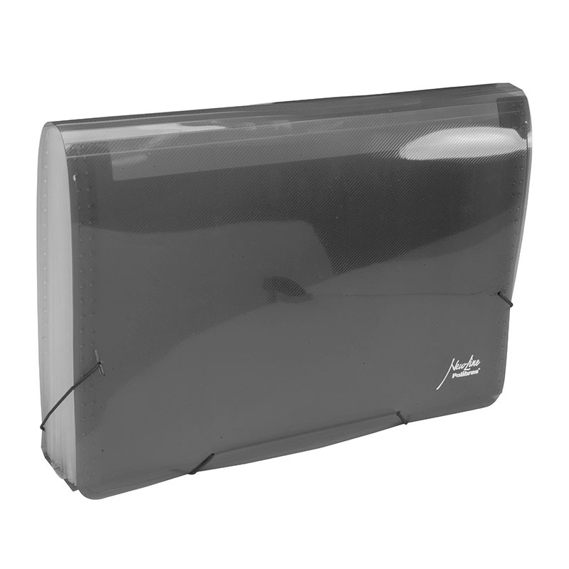 Pasta sanfonada oficio com 31 divisões Fumê Polibras