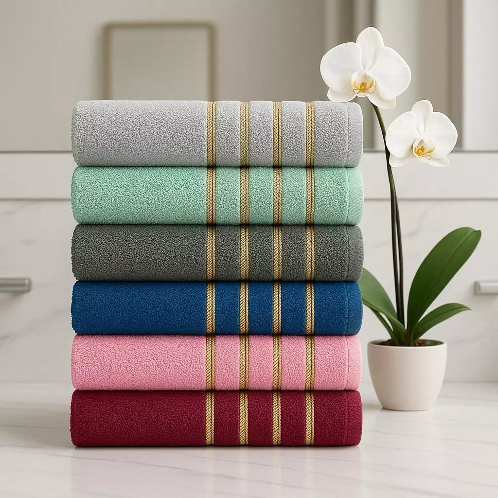 Kit 5 Toalhas Banho Marrocos 100% Algodão 130x70cm