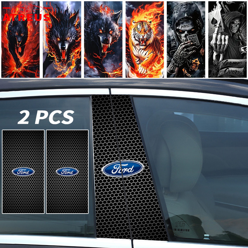 2 Peças Ford Adesivo De Coluna Porta Carro Adesivos Skin Coluna De Automóvel Para Ranger Ka Focus mk2 Fiesta MK7 Fusion