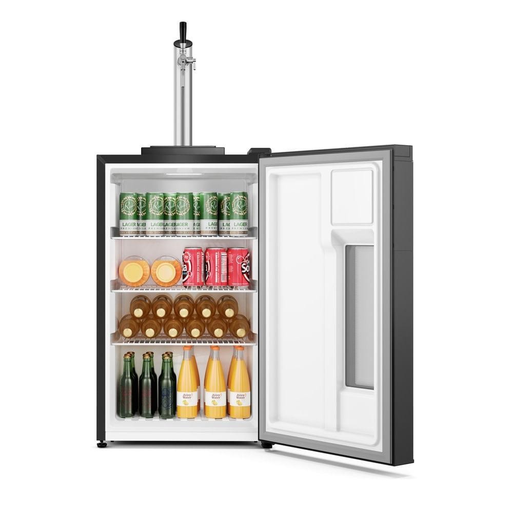Detalhes do Cervejeira Home Bar Electrolux Frost Free 100L com Torre de Chopp e Porta de Vidro Preta (EB10C)