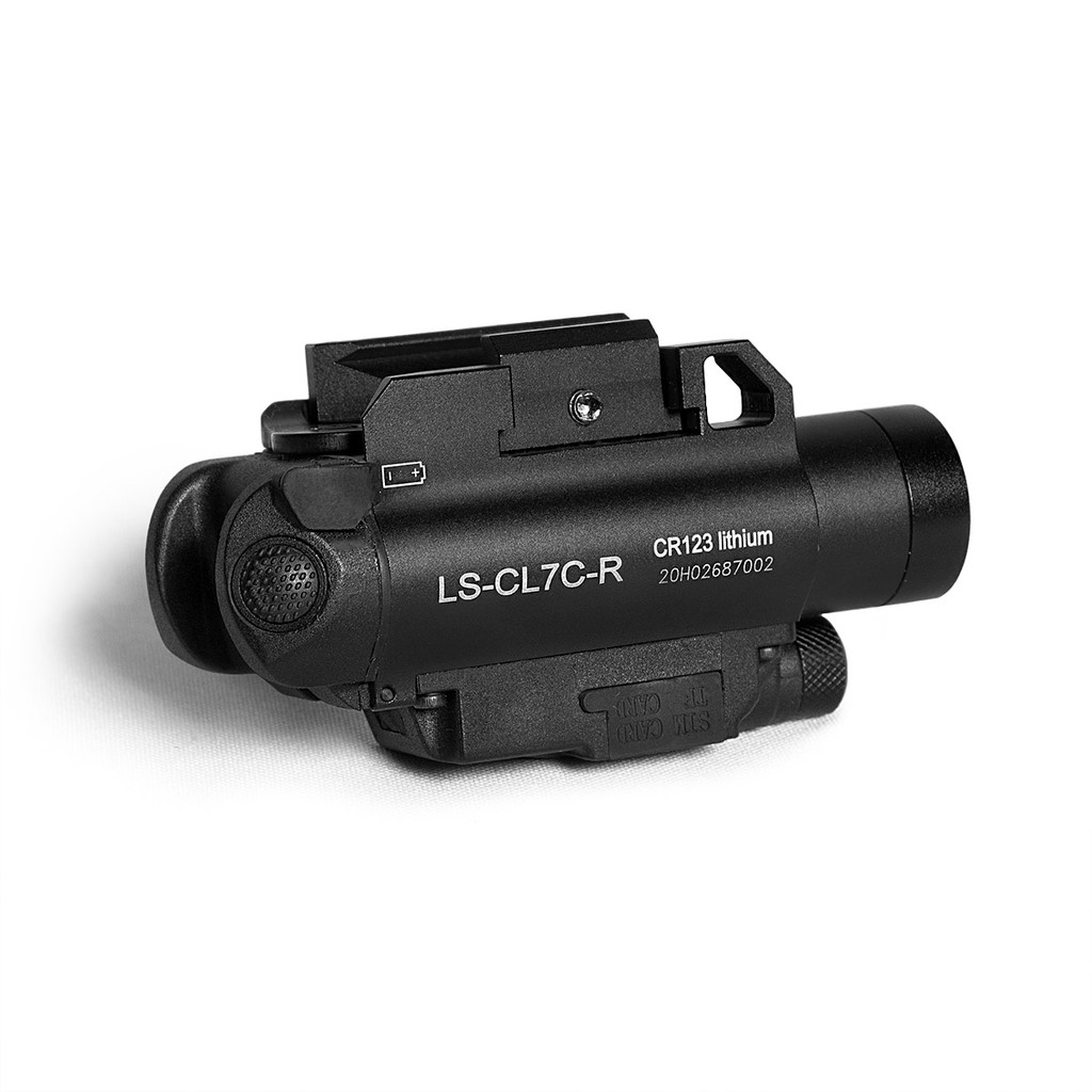 LANTERNA DE PISTOLA TATICA COM LASER E CAMERA - LS-CL7C-R - QGK
