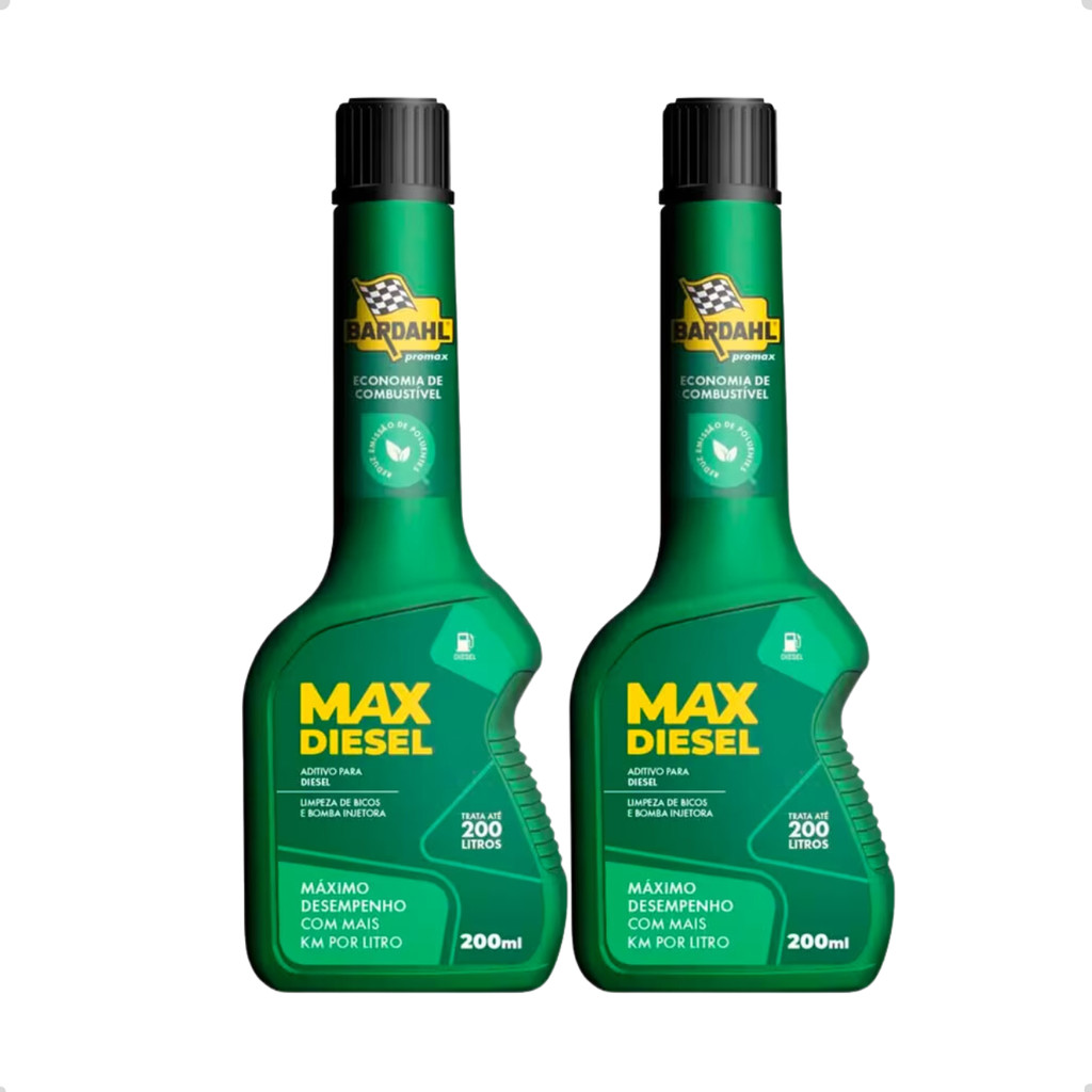 Kit 2 Bardahl Aditivo Combustível Max Diesel 200ml Combustivel Limpeza Proteção Reduz Fumaça