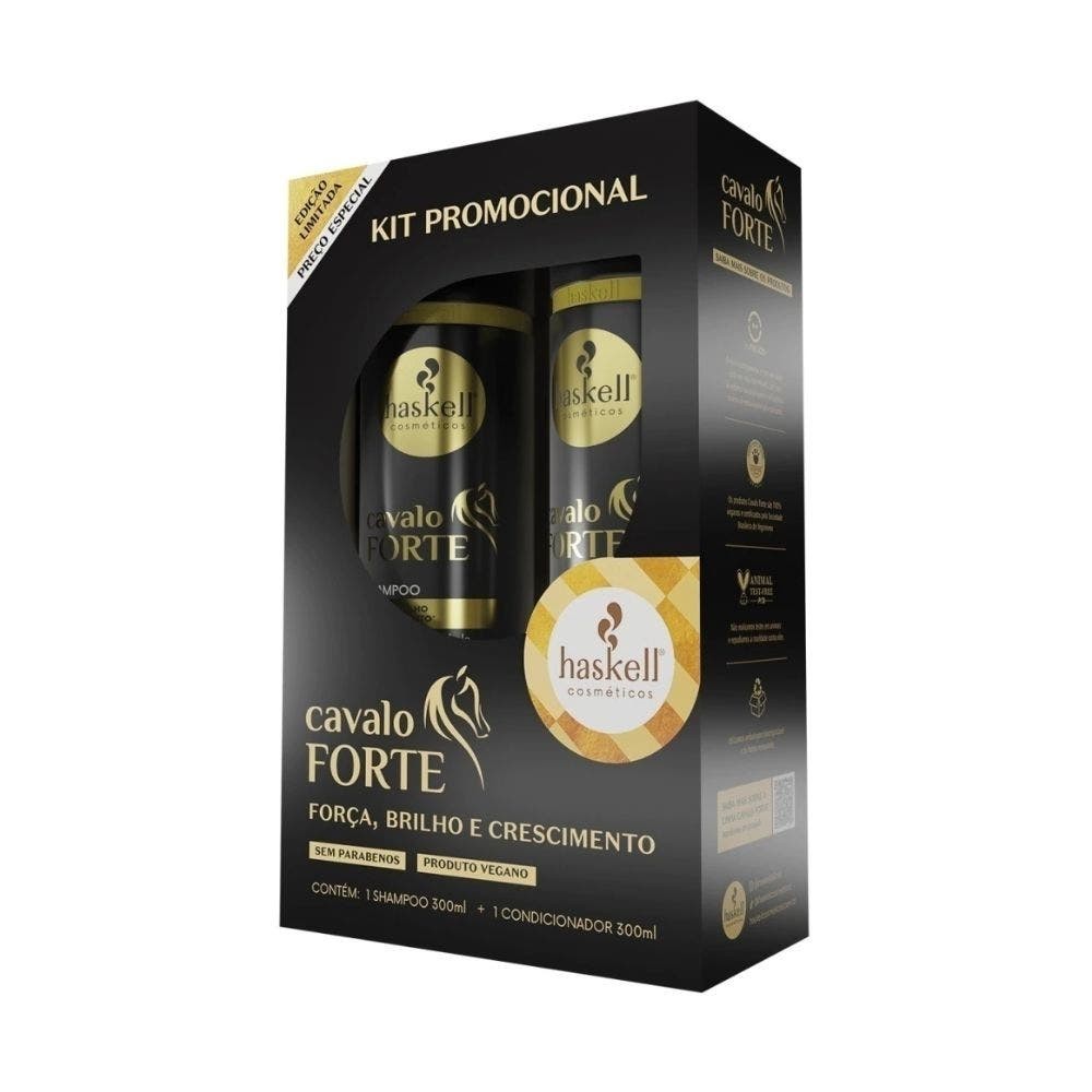 Kit Shampoo Condincionador Haskell Cavalo Forte 300ml em Oferta na Shopee