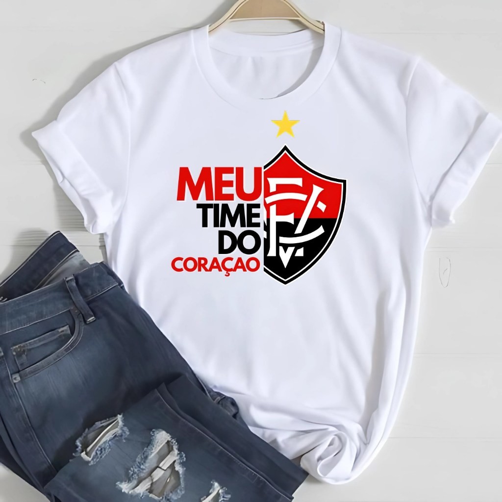Camiseta T shirt Do Vitoria Feminina Masculina e Infantil / Camisa Branca em Oferta na Shopee