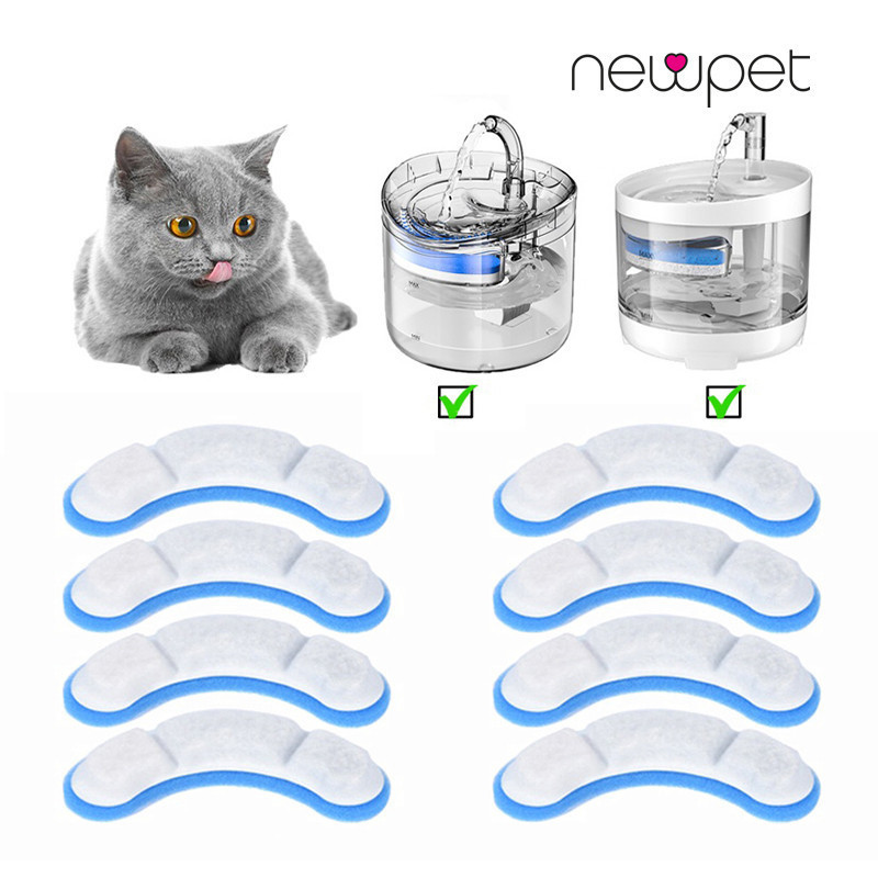 Newpet Kit 4 Refil Filtro P/ Bebedouro De Água Gato Cão Pet Fonte