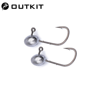 OUTKIT 10pcs Mini Anzol De Cabeça De 4X Peixe-Rocha Forte Farpado Truta Isca Macia De Minhoca