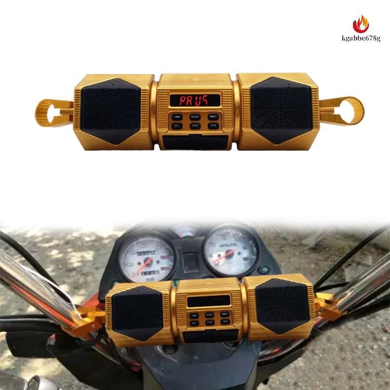 Motocicleta MP3 Player Guid Guidão Alto-Falante Música Bluetooth Rádio FM À Prova D'água Suporte Ajustável Bicicleta Áudio Estéreo 12V kgabbe678g.br