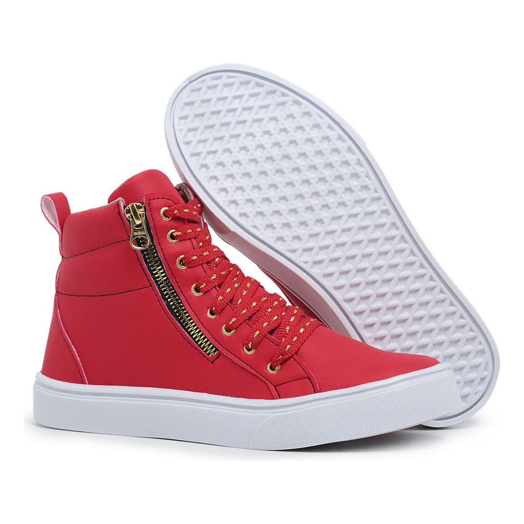Botinha Casual Cano Alto Feminino Botinha Fitness Tenis Fem
