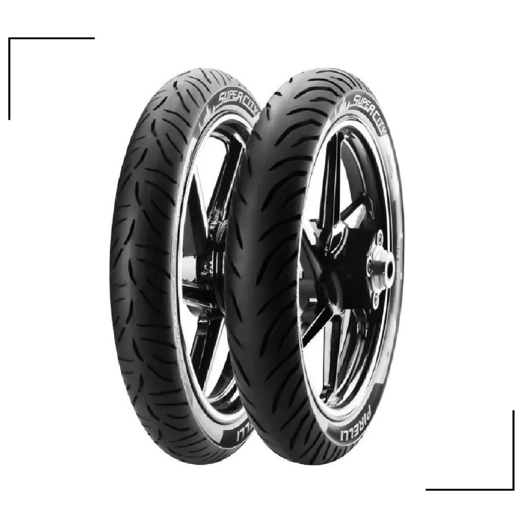 Par Pneus Cg 160 Titan Cg 150 Fan 2.75-18 E 100/90-18 Super City Uso Sem Câmara Pirelli