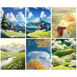 RUOPOTY Tinta Clássica Por Números Kits Pinturas Decorativas Bela De Cenário De Montanha Para Pintura Presente Personalizado em Oferta na Shopee
