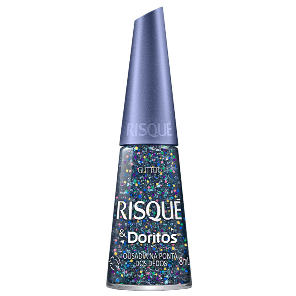 Esmalte Risque & Doritos Glitter Ousadia Na Ponta Dos Dedos 8ml