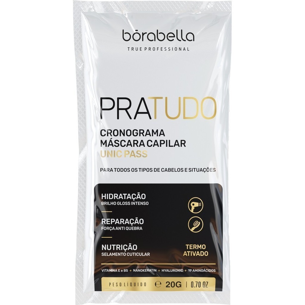 Borabella Amostra Sache Pratudo Cronograma Capilar Unico Passo 20gr