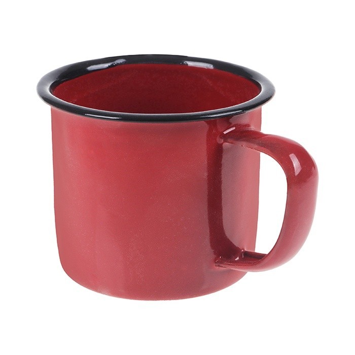 Caneca Esmaltada Retro 150ml Vermelha Vintage Jogo 12 Pcs — imagem 2 de 2
