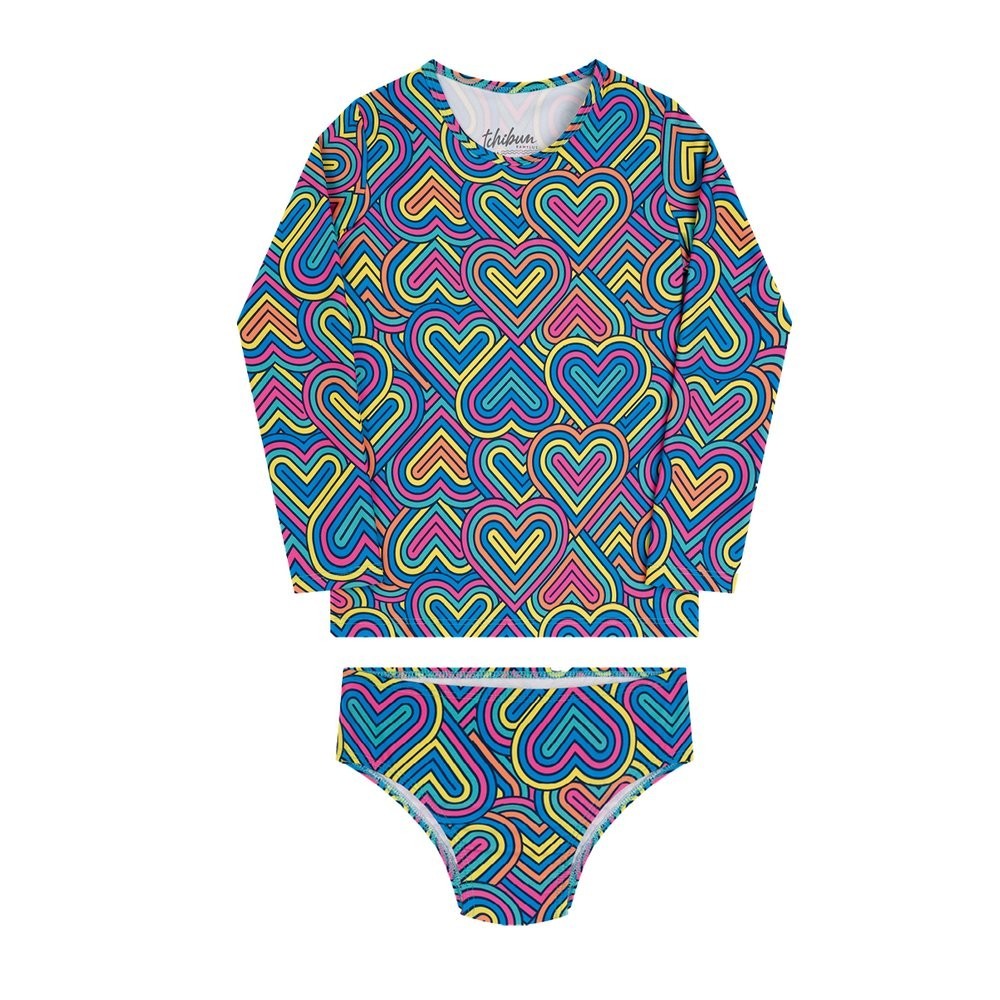 Conjunto Biquíni Menina Coração  - Kamylus