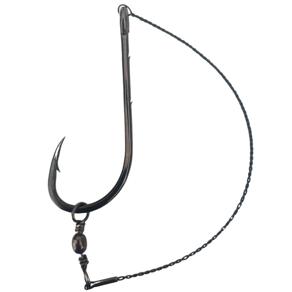 Cartela Anzol Encastoado Voxxi 4330 Black Níquel Cabo Flex 10unid em Oferta na Shopee