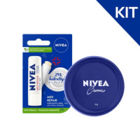 KIT NIVEA Creme Hidratante 97g + Protetor Labial Med Repair FPS15 4,8g