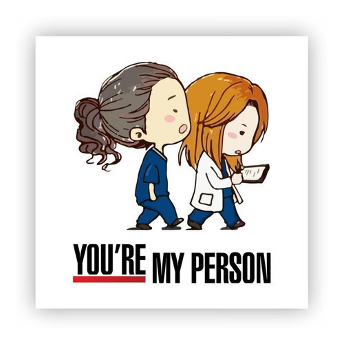 Placa Quadro Mdf 20x20 Série Greys Anatomy You Are My Person