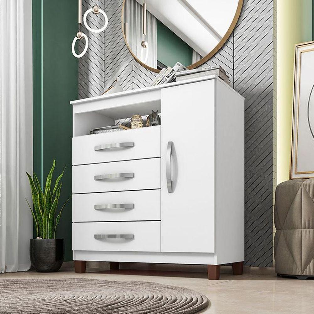 Cômoda Sapateira Ambiente Cannes Branco - Incorplac em Oferta na Shopee