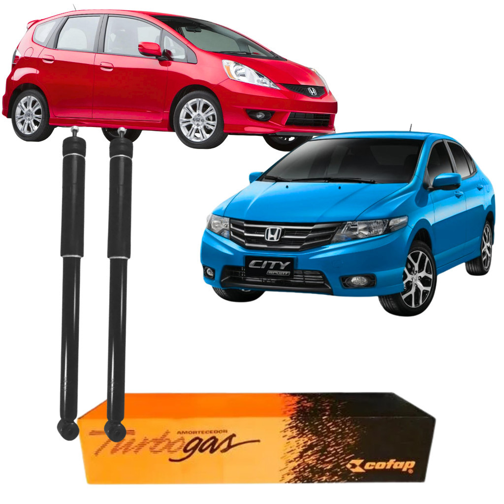 Par Amortecedor Traseiro Honda City Fit 2009 A 2014 Cofap em Oferta na Shopee
